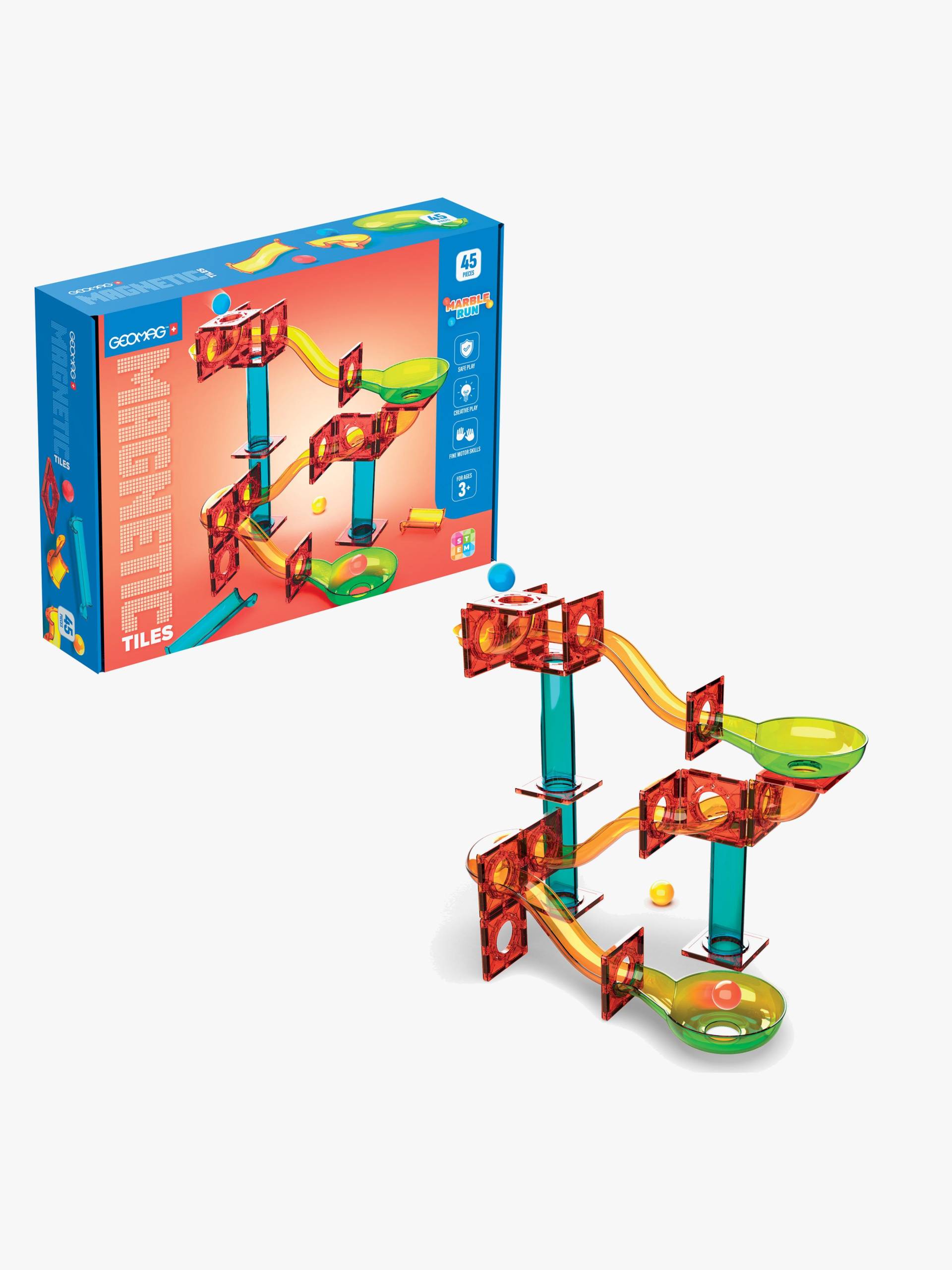 Geomag Magnetischer Bausatz Marble Run 45 Teile von Geomag