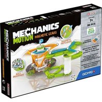 Invento 507091 - Geomag Mechanics Motion Magnetic Gears 96 pcs, Kugelbahn mit Zahnräder, Magnetischer Baukasten, Magnetspielzeuge von Geomag
