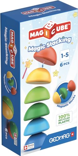 Magnetblöcke – Geomag – Magicube 060 – 6 Stück – stapelbar – recycelter Kunststoff von Geomag
