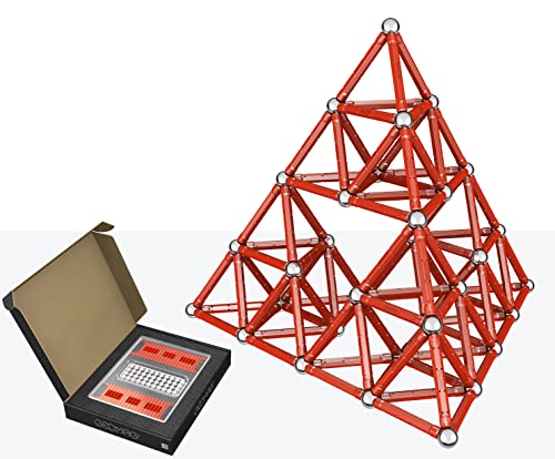 GEOMAG Masterbox Large 189 - Magnetstäbe Spielzeug - Rot - 248-teilige Box von Geomag