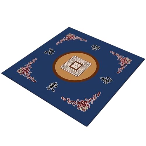 Geonoy Mahjong-Tischdecke, rutschfeste Mahjong-Abdeckmatte, 80 x 80 cm, geräuschreduzierende Mahjong-Matte für Tisch, Tischschutzunterlage, Mah-Jongg-Matte für Poker, Karten, Brett- und Fliesenspiele von Geonoy