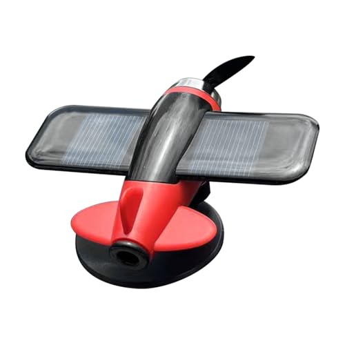 Geonoy Solar-Flugzeug-Spinner, solarbetriebener Hubschrauber-Modell- , Auto-Armaturenbrett-Figur, Dekoration für Frauen, Männer, Vater von Geonoy