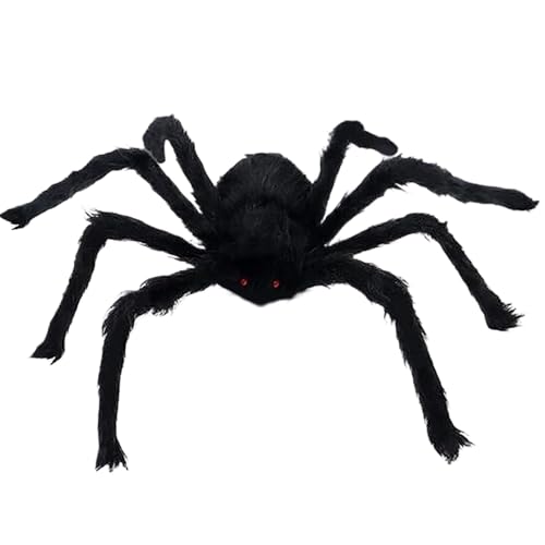Geonoy Spinnendekorationen, Spukhaus, riesige Spinnen – gruselige, realistische, gruselige Dekoration, Halloween-Requisite für Spukhaus, Innenbereich, Garten, Balkon, Zuhause von Geonoy