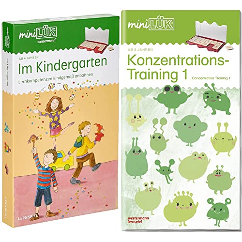 miniLÜK-Set: Im Kindergarten: Lernkompetenzen kindgemäß anbahnen (miniLÜK-Sets, Band 4) & miniLÜK-Übungshefte: miniLÜK: Kindergarten/Vorschule: Konzentrationstraining 1 von Georg Westermann Verlag