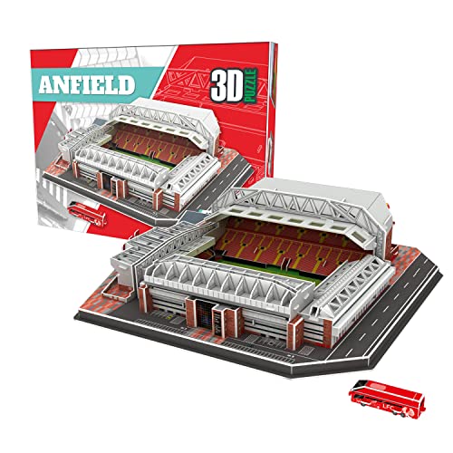 Georgie Porgy 3D Fußballstadion Puzzle DIY Spielzeug Bauen Baukästen (Anfield Stadium 113 Stück) von Georgie Porgy