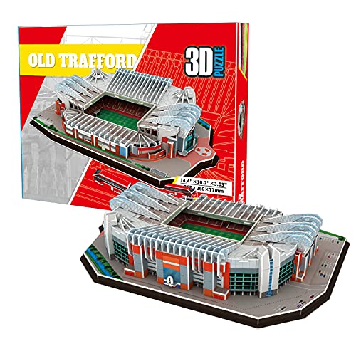 Georgie Porgy 3D Fußballstadion Puzzle DIY Spielzeug Bauen Baukästen (Old Trafford Stadium 138 Stück) von Georgie Porgy