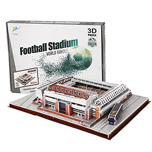 Georgie Porgy 3D Fußballstadion Puzzle Spielzeug Bauen Baukästen (Anfield Stadium 165 Stück) von Georgie Porgy