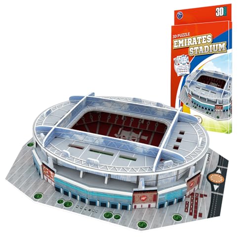 Georgie Porgy 3D Fußballstadion Puzzle Spielzeug Modell Bauen Baukästen für Kinder Geburtstagsgeschenke (Emirates Stadion 25 Stück) von Georgie Porgy