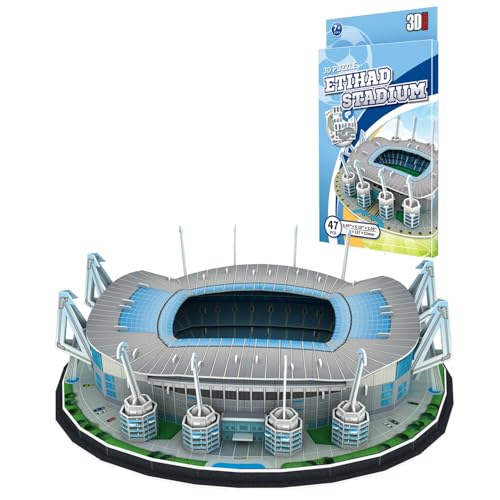 Georgie Porgy 3D Fußballstadion Puzzle Spielzeug Modell Bauen Baukästen für Kinder Geburtstagsgeschenke (Etihad Stadion 47 Stück) von Georgie Porgy