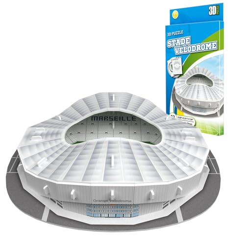 Georgie Porgy 3D Fußballstadion Puzzle Spielzeug Modell Bauen Baukästen für Kinder Geburtstagsgeschenke (Velodrome Stadion 33 Stück) von Georgie Porgy