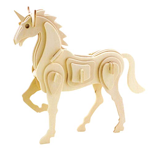 Georgie Porgy 3D Holz Puzzle Einhorn Modell holzhandwerk bausatz Kinder Spielzeug (jp257 Einhorn 30 stücke) von Georgie Porgy