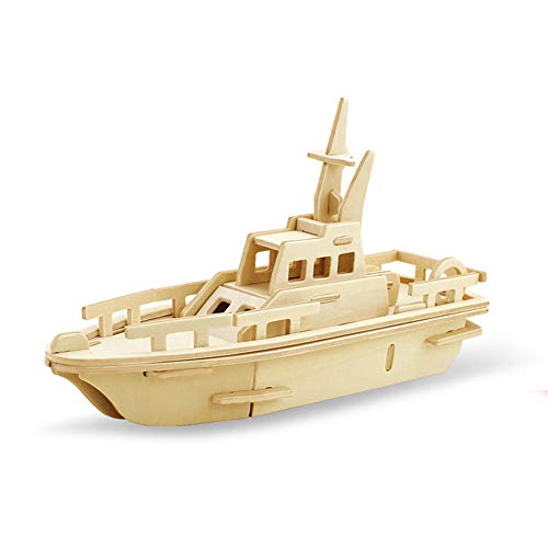 Georgie Porgy 3D Holz Puzzle rettungsboot Modell holzhandwerk Baukasten Kinder Spielzeug (jp294 rettungsboot 34 stücke) von Georgie Porgy