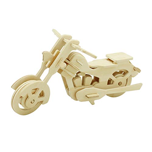 Georgie Porgy 3D Holz Puzzle Motorrad Modell holzhandwerk bausatz Kinder Spielzeug (jp260 moterbike 34 stücke) von Georgie Porgy