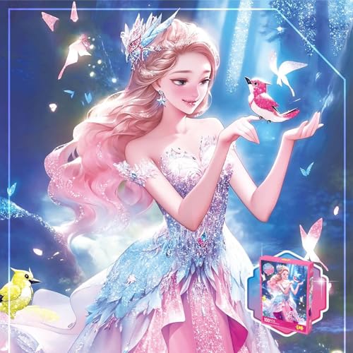 Georgie Porgy Prinzessinnen Puzzle für Kinder Fee Glitzer Puzzle 100 Teile Pädagogisches Lernspielzeug Geburtstags Jungen Mädchen ab 3 Jahren (Lina Arlo) von Georgie Porgy