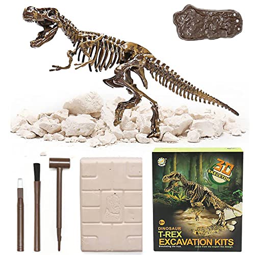 Georgie Porgy Dig it Out Dinosaurier Edelstein Mineral Ausgrabungsset Fossilen Archäologie Wissenschaft Lernspielzeug Geburtstagsgeschenk für Kinder Jungen Mädchen 6 7 8 9 Jahre (T-Rex) von Georgie Porgy