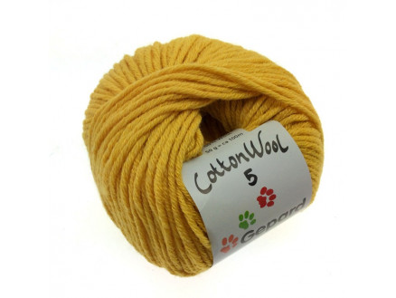 Gepard Garn CottonWool 5 Garn Unicolor 122 Strong Yellow von Gepard Garn