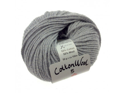 Gepard Garn CottonWool 5 Garn Unicolor 506 Hellgrau von Gepard Garn
