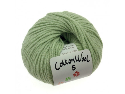 Gepard Garn CottonWool 5 Unicolor 810 Sanftgrün von Gepard Garn