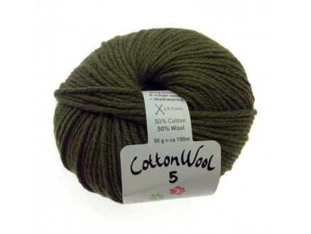 Gepard Garn CottonWool 5 Garn Unicolor 870 Olive Grün von Gepard Garn