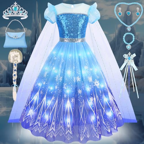 Elsa Kostüm Mädchen, Prinzessin Elsa Kleid Mädchen, Elsa Kostüm Kinder Faschingskostüme Kinder Elsa Kleid Eiskönigin Eisprinzessin Elsa Cosplay Outfit mit Zubehör Krone zauberstab Zopf G083XXL Elsa Kostüm Mädchen, Prinzessin Elsa Kleid Mädchen, Elsa Kostüm Kinder Faschingskostüme Kinder Elsa Kleid Eiskönigin Eisprinzessin Elsa Cosplay Outfit mit Zubehör Krone zauberstab Zopf G083XXL von Geplaimir