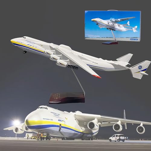 1:200 An-225 Antonov Modellflugzeug, Kunstharz, Flugzeugmodell, Ukraine, Bemalter Mriya-Transporter, Zu Öffnende Kabine, Druckguss-Modellflugzeug for Sammlung, Festival, Geschenk (16,5 Zoll) von GerRit