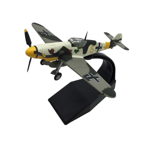 5,1 Zoll Großes Deutsches Kampfflugzeugmodell BF-109 Im Maßstab 1:72, Flugzeugmodell, Jet Collectibles, Druckguss-Flugzeugmodell for Sammlung, Geschenk, Ornament (Color : Yellow) von GerRit