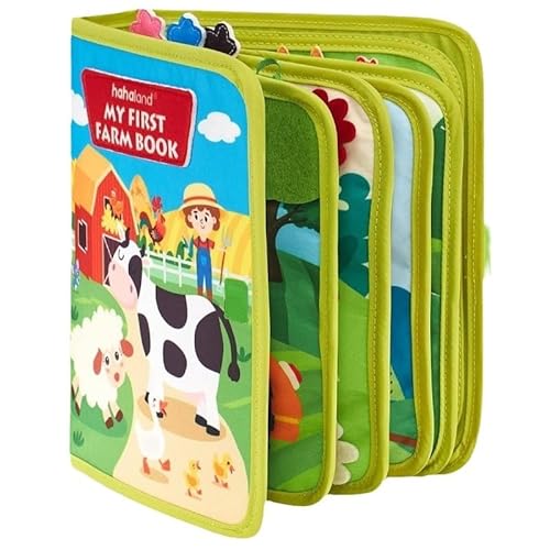 Gerbala Busy Board Ab 1 Jahr, 3D Filz Bauernhof Quiet Book, Frühes Lernspielzeug für Kinder,Busy Book für Unterwegs,Montessori Spielzeug Ab 1 Jahr (B) von Gerbala