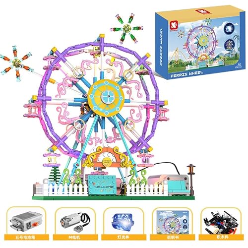 Gerbala Ferris Wheel Building Kit mit Beleuchtungseffekten und Abnehmbarem Motor, Weltraum Spielzeug für Kinder ab 8 Jahren, 675 Teile Gerbala Ferris Wheel Building Kit mit Beleuchtungseffekten und Abnehmbarem Motor, Weltraum Spielzeug für Kinder ab 8 Jahren, 675 Teile von Gerbala