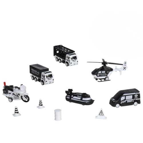 Gerimport Polizeifahrzeuge-Set 10 Stück 38,5 x 6 x 28,5 cm von Gerimport