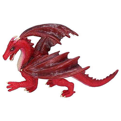 Germerse Dragon Model Figuren, Dragon Model Sammlung realistischer Dekorationen Dragon Model Geschenke für Studenten für zu Hause (PL124-150 Roter Drache) von Germerse