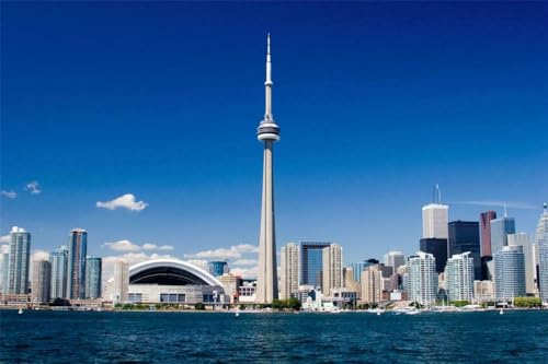 1000 Teile Puzzle für Erwachsene, Toronto Skyline, glänzendes Poster, Bild, Foto, Kanada, Innenstadt, Ontario, cool bis A026, herausfordernde Puzzles für Freunde und Familie von Geroclonup