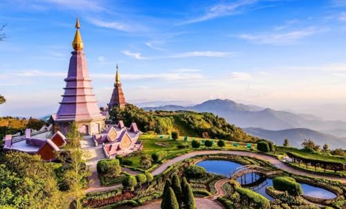 1000-teiliges Puzzle für Erwachsene, Chiang Mai, Thailand, Skyline, Holzpuzzle, Druck, Tempelansicht A415, herausfordernde Puzzles für Freunde, Familie, Wanddekoration 1000-teiliges Puzzle für Erwachsene, Chiang Mai, Thailand, Skyline, Holzpuzzle, Druck, Tempelansicht A415, herausfordernde Puzzles für Freunde, Familie, Wanddekoration von Geroclonup