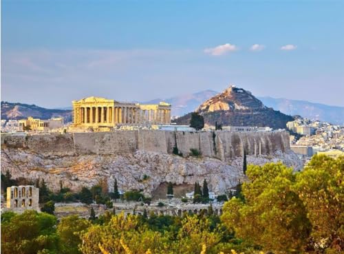 1000-teiliges Puzzle für Erwachsene, Motiv: Akropolis von Athen, griechisches Poster, griechische Zitadelle, alte, herausfordernde Puzzles für Freunde, Familie, Teenager, Wanddekoration, Kunst, 50 x 1000-teiliges Puzzle für Erwachsene, Motiv: Akropolis von Athen, griechisches Poster, griechische Zitadelle, alte, herausfordernde Puzzles für Freunde, Familie, Teenager, Wanddekoration, Kunst, 50 x von Geroclonup