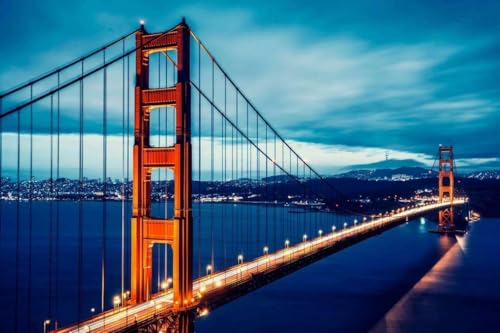 1000-teiliges Puzzle für Erwachsene, San Francisco Bay Bridge Skyline, Holzpuzzle, Eichenland, goldfarben, A459, anspruchsvolle Puzzles für Freunde, Familie, Wanddekoration 1000-teiliges Puzzle für Erwachsene, San Francisco Bay Bridge Skyline, Holzpuzzle, Eichenland, goldfarben, A459, anspruchsvolle Puzzles für Freunde, Familie, Wanddekoration von Geroclonup