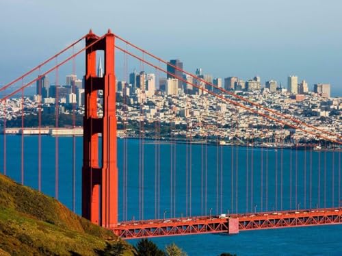 1000-teiliges Puzzle für Erwachsene, San Francisco Bay Bridge Skyline, Holzpuzzle, Eichenland-Gold, A485, herausfordernde Puzzles für Freunde, Familie, Wanddekoration 1000-teiliges Puzzle für Erwachsene, San Francisco Bay Bridge Skyline, Holzpuzzle, Eichenland-Gold, A485, herausfordernde Puzzles für Freunde, Familie, Wanddekoration von Geroclonup