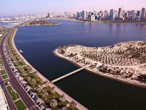 1000-teiliges Puzzle für Erwachsene, Sharjah UAE Skyline, Poster, Holzpuzzle, Banner, arabisches Emirat, Nacht, A442, herausfordernde Puzzles für Freunde, Familie, Wanddekoration 1000-teiliges Puzzle für Erwachsene, Sharjah UAE Skyline, Poster, Holzpuzzle, Banner, arabisches Emirat, Nacht, A442, herausfordernde Puzzles für Freunde, Familie, Wanddekoration von Geroclonup