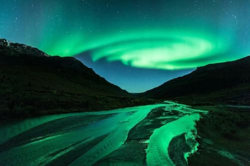 Jigsaw Puzzle 1000 Teile Aurora Borealis oder Nordlichter Alaska Foto Familie Spaß Jigsaws Puzzles 1000 Teile für Erwachsene Geschenke Herausfordernde Puzzlespiele von Geroclonup