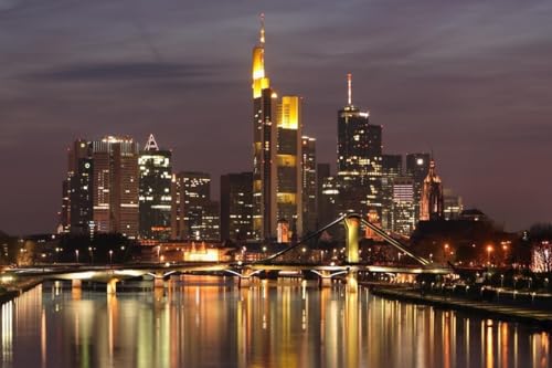 Puzzle für Erwachsene, 1000 Teile, Frankfurt Deutschland, Skyline, glänzend, Holzpuzzle, Banner, Nachtsicht, A235, anspruchsvolle Puzzles für Freunde, Familie, Wanddekoration Puzzle für Erwachsene, 1000 Teile, Frankfurt Deutschland, Skyline, glänzend, Holzpuzzle, Banner, Nachtsicht, A235, anspruchsvolle Puzzles für Freunde, Familie, Wanddekoration von Geroclonup
