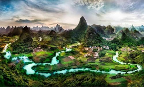 Puzzle für Erwachsene, 1000 Teile, Guilin China, Skyline, glänzend, Holzpuzzle, Druck Shanhu Ronghu View, A258, herausfordernde Puzzles für Freunde, Familie, Wanddekoration Puzzle für Erwachsene, 1000 Teile, Guilin China, Skyline, glänzend, Holzpuzzle, Druck Shanhu Ronghu View, A258, herausfordernde Puzzles für Freunde, Familie, Wanddekoration von Geroclonup