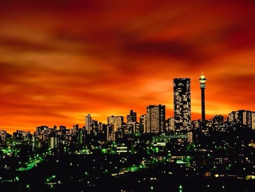 Puzzle für Erwachsene, 1000 Teile, JOHANNESBURG, Südafrika, Nacht, Skyline, glänzende Holzpuzzles, Banner, A227, anspruchsvolle Puzzles für Freunde, Familie, Wanddekoration Puzzle für Erwachsene, 1000 Teile, JOHANNESBURG, Südafrika, Nacht, Skyline, glänzende Holzpuzzles, Banner, A227, anspruchsvolle Puzzles für Freunde, Familie, Wanddekoration von Geroclonup