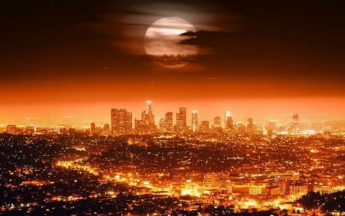 Puzzle für Erwachsene, 1000 Teile, LOS ANGELES BIG MOON SKYLINE Glänzende Holzpuzzles Morgendämmerung Dämmerung Könige A248 Herausfordernde Puzzles für Freunde Familie Wanddekoration Puzzle für Erwachsene, 1000 Teile, LOS ANGELES BIG MOON SKYLINE Glänzende Holzpuzzles Morgendämmerung Dämmerung Könige A248 Herausfordernde Puzzles für Freunde Familie Wanddekoration von Geroclonup