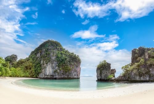 Puzzle für Erwachsene, 1000 Teile, Motiv: PHUKET THAILAND SKYLINE Glänzendes Poster, Bild, Fotodruck, Insel, Strandblick, A093, herausfordernde Puzzles für Freunde und Familie von Geroclonup
