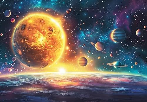 Puzzle für Erwachsene, 1000 Teile, Sonnensystem, Planeten, herausforderndes Puzzle, perfekt für Spiel, Tierliebhaber, herausfordernde Puzzles für Freunde, Familie Puzzle für Erwachsene, 1000 Teile, Sonnensystem, Planeten, herausforderndes Puzzle, perfekt für Spiel, Tierliebhaber, herausfordernde Puzzles für Freunde, Familie von Geroclonup