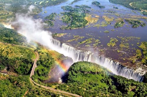 Puzzle für Erwachsene, 1000 Teile, Victoria Falls, glänzend, Holzpuzzle, Druck, Sambesi, Afrika, Wasserfall, A219, anspruchsvolle Puzzles für Freunde, Familie, Wanddekoration Puzzle für Erwachsene, 1000 Teile, Victoria Falls, glänzend, Holzpuzzle, Druck, Sambesi, Afrika, Wasserfall, A219, anspruchsvolle Puzzles für Freunde, Familie, Wanddekoration von Geroclonup