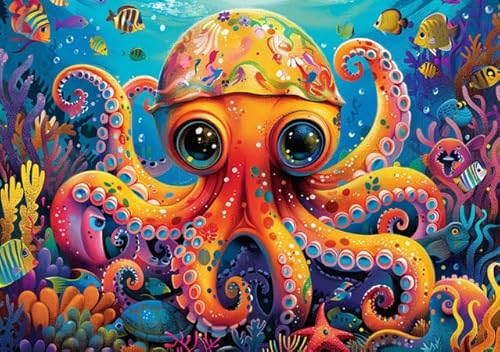 Puzzle für Erwachsene, 1000 Teile, schönes Oktopus-herausforderndes Puzzle, perfekt für Spiel, Tierliebhaber, herausfordernde Puzzles für Freunde, Familie Puzzle für Erwachsene, 1000 Teile, schönes Oktopus-herausforderndes Puzzle, perfekt für Spiel, Tierliebhaber, herausfordernde Puzzles für Freunde, Familie von Geroclonup