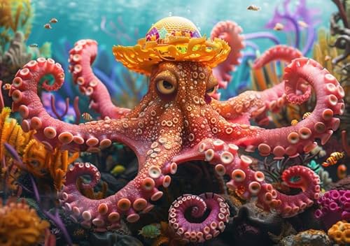 Puzzle für Erwachsene, 1000 Teile, schönes Oktopus-herausforderndes Puzzle, perfekt für Spiel, Tierliebhaber, herausfordernde Puzzles für Freunde, Familie Puzzle für Erwachsene, 1000 Teile, schönes Oktopus-herausforderndes Puzzle, perfekt für Spiel, Tierliebhaber, herausfordernde Puzzles für Freunde, Familie von Geroclonup
