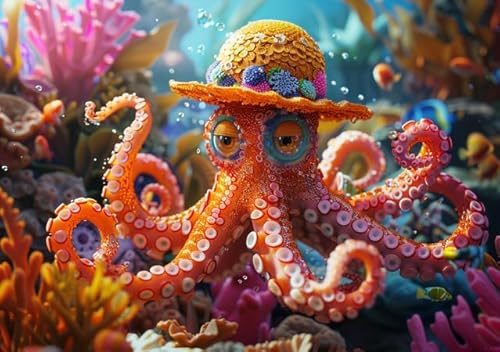 Puzzle für Erwachsene, 1000 Teile, schönes Oktopus-herausforderndes Puzzle, perfekt für Spiel, Tierliebhaber, herausfordernde Puzzles für Freunde, Familie Puzzle für Erwachsene, 1000 Teile, schönes Oktopus-herausforderndes Puzzle, perfekt für Spiel, Tierliebhaber, herausfordernde Puzzles für Freunde, Familie von Geroclonup
