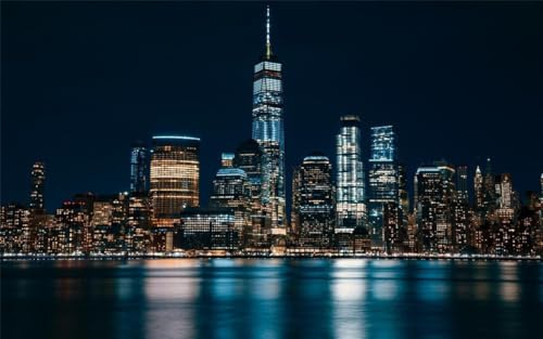 Puzzle für Erwachsene, Manhattan, New York City, Skyline, Nacht, WTC, Hochglanz-Poster, Bild, Fotodruck A003, anspruchsvolle Puzzles für Freunde, Familie Puzzle für Erwachsene, Manhattan, New York City, Skyline, Nacht, WTC, Hochglanz-Poster, Bild, Fotodruck A003, anspruchsvolle Puzzles für Freunde, Familie von Geroclonup
