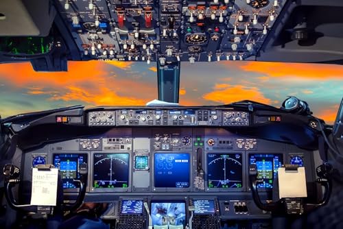 Puzzle für Erwachsene 1000 Teile Cockpit Puzzle Cessna Flight Deck F 16 737 Flugzeug Cockpit bei Sonnenuntergang Foto Foto Familie Lustig Herausfordernd Urlaub Puzzles Geschenk von Geroclonup