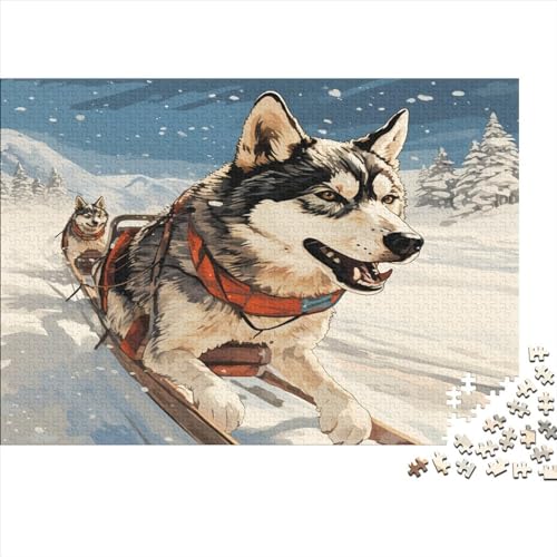 Alaskan Sled Dogs Für Erwachsene 1000 Teile Puzzles Geburtstag Family Challenging Games Lernspiel Home Decor Stress Relief Toy 1000pcs (75x50cm) von Gerrit